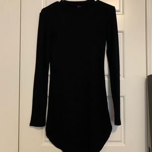 revamped Long sleeve black dress